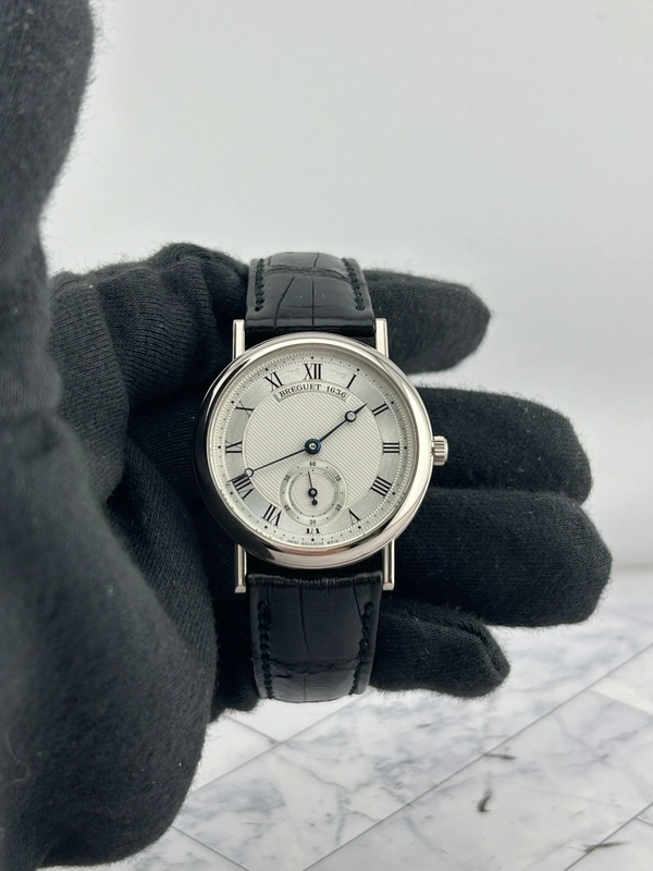 Breguet Men's Classic Silver Dial on Leather Ref. 3290BB/12/286 view 2