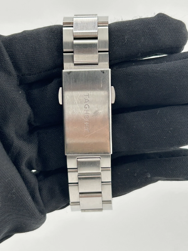 Tag Heuer Aquaracer Black Dial on Stainless Steel Bracelet Ref. WAY111Z.BA0928 Complete 2016 view 4