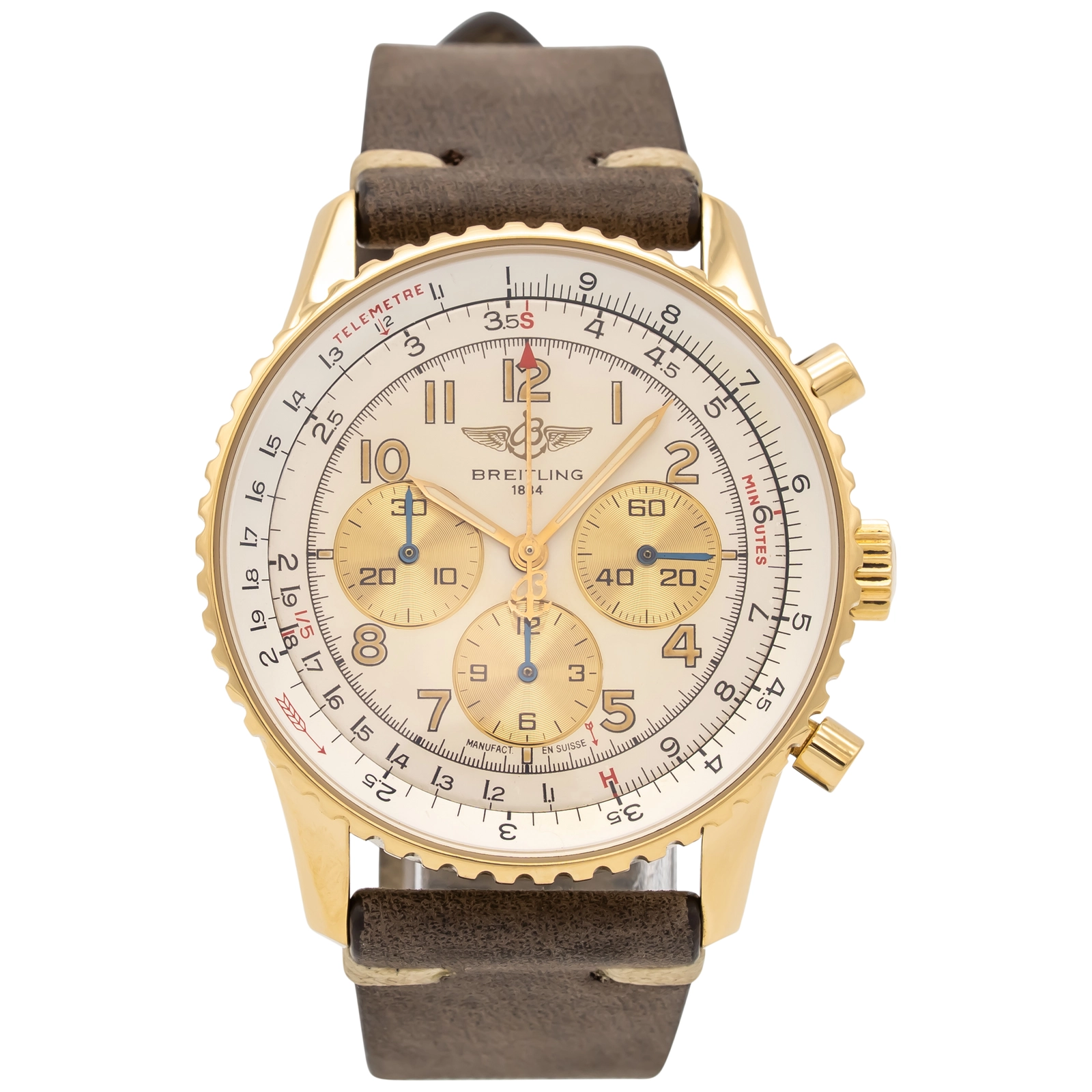 Breitling Navitimer 92 K30022 18K Yellow Gold Automatic 38mm — image 2