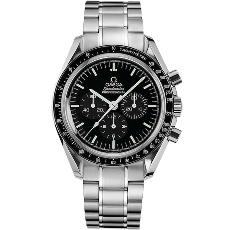Omega Speedmaster Professional Moonwatch Black Stick Dial on Bracelet Ref. 3570.50.00 Complete 2003