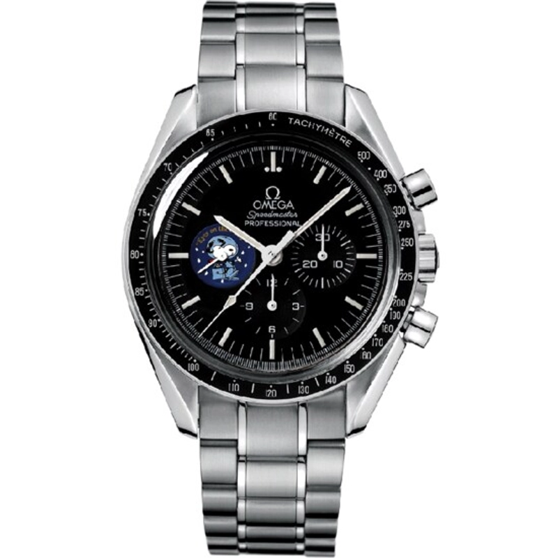 Omega Speedmaster Moonwatch "Snoopy" Black Snoopy Dial on Bracelet Ref. 3578.51.00