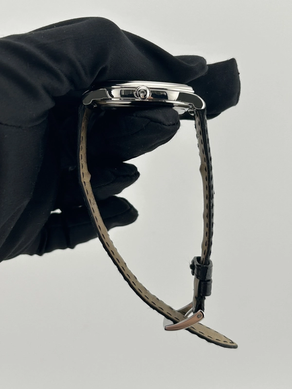 Omega De Ville Prestige Tonneau Cream Dial on Black Leather Strap Ref. 4803.31.12 view 6