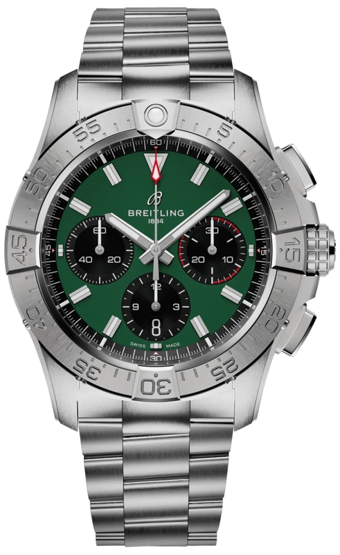 Breitling Avenger B01 Chronograph Green Dial on Steel Ref. AB0146101L1A1 Card 2026