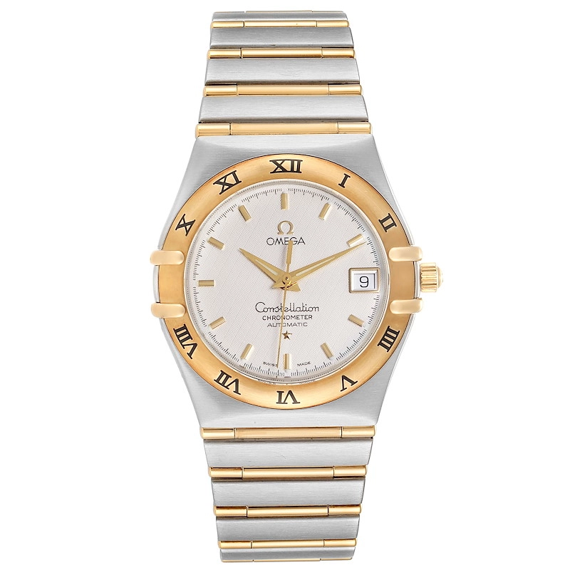 Omega Constellation Ivory / Gold Stick Dial on 2 Tone Bracelet Ref. 1202.30.00