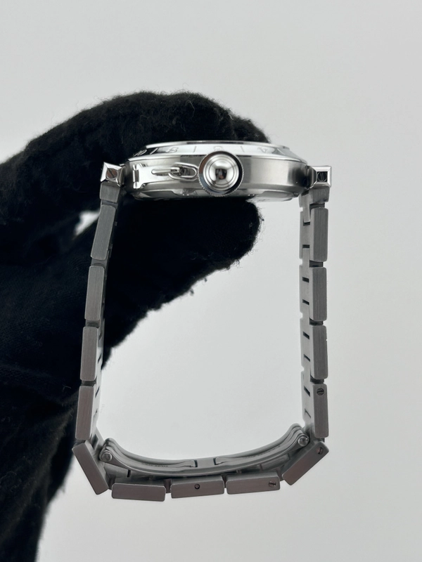 Cartier Pasha C Silver Dial on Stainless Steel Bracelet Ref. W31029M7 Manuals Only and Box view 6