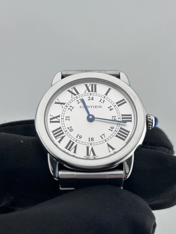 Cartier Ronde Solo Silver Roman Numerals Dial on Stainless Steel Ref. W6701004 Card 2016 view 3