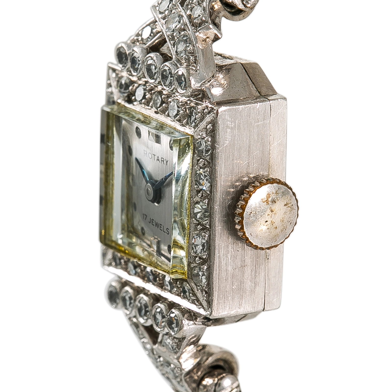 ROTARY Hand 18.5 Bracelet Platinum Silver Index 13.6mm — image 3