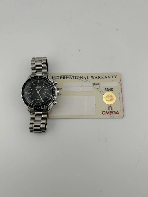Omega Speedmaster Reduced Black Dial on Stainless Steel Bracelet Ref. 3510.5 Card view 7