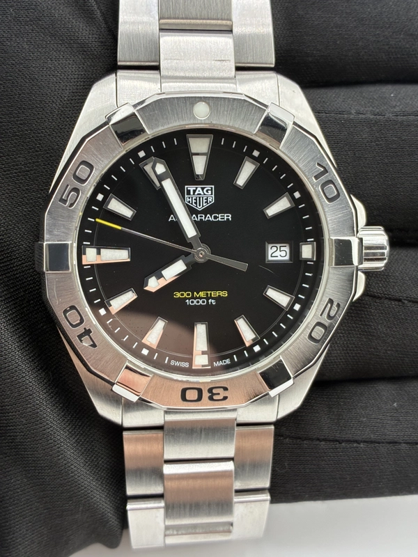 Tag Heuer Aquaracer 300m Black Dial on Silver Ref. WBD1110.BA0928 view 2