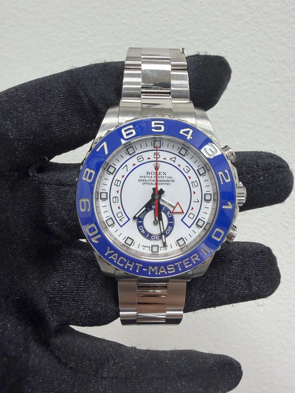Rolex Yacht-Master II Matt White Dial on Oyster Ref. 116680 Card 2015 view 2