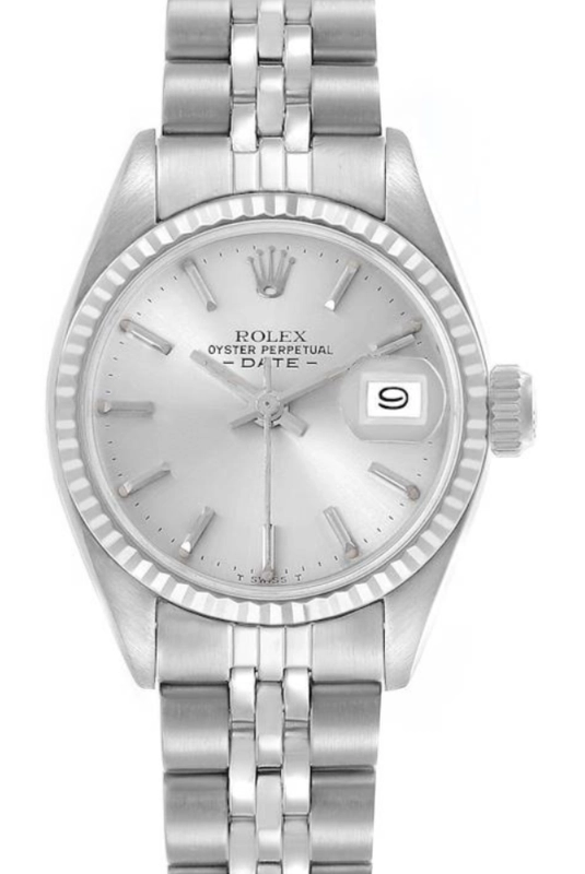 Rolex Date Lady Silver Index Dial on Stainless Steel Bracelet Ref. 6917 1978