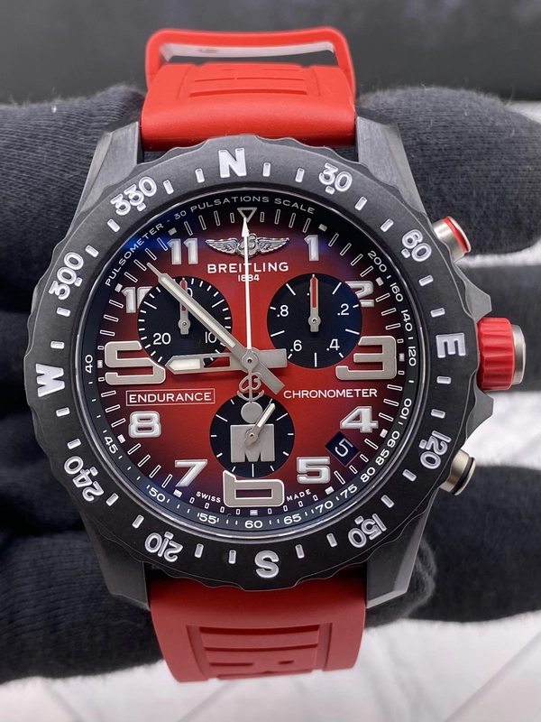 Breitling Endurance Pro Red Dial on Rubber Strap Ref. X823109A1K1S1 Card 2026 view 2