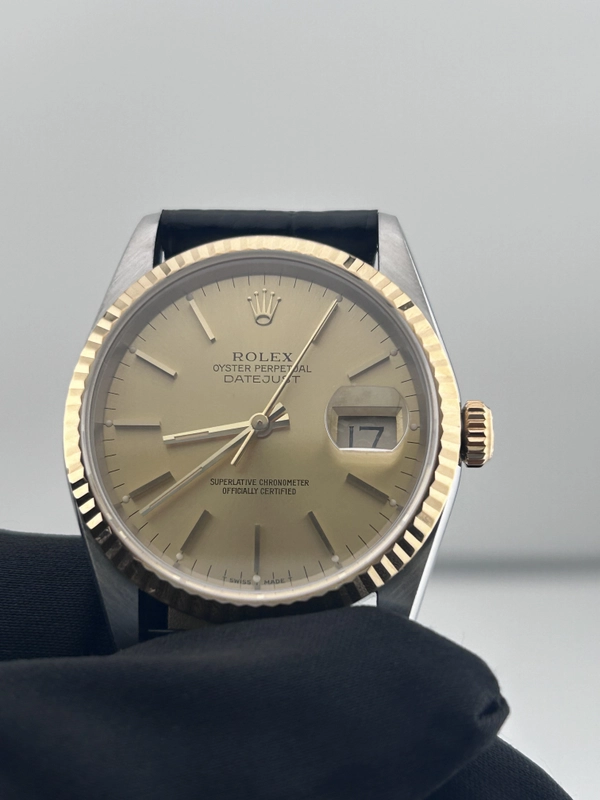 Rolex Datejust 36 Champagne Stick Dial on Jubilee Ref. 16233 Card view 2
