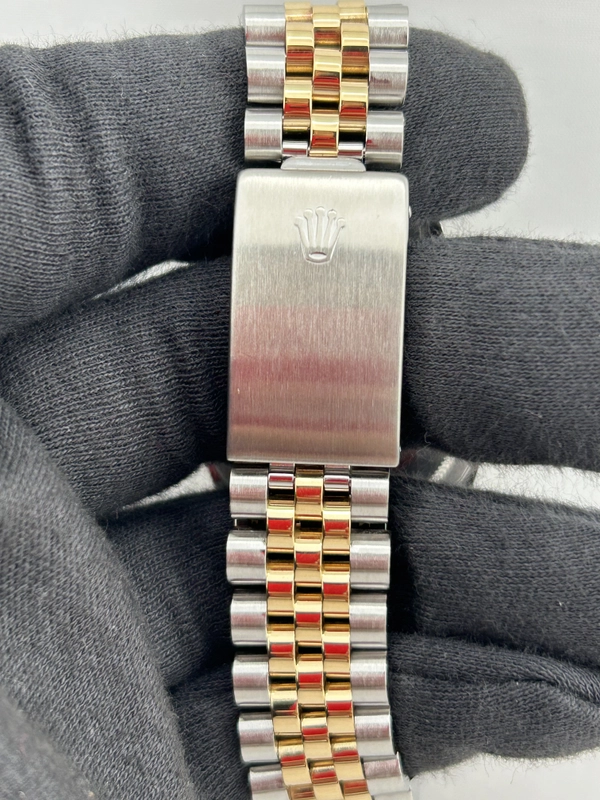 Rolex Datejust Champagne Stick Dial on D Link Jubilee Ref. 16233 Papers 1990 view 4