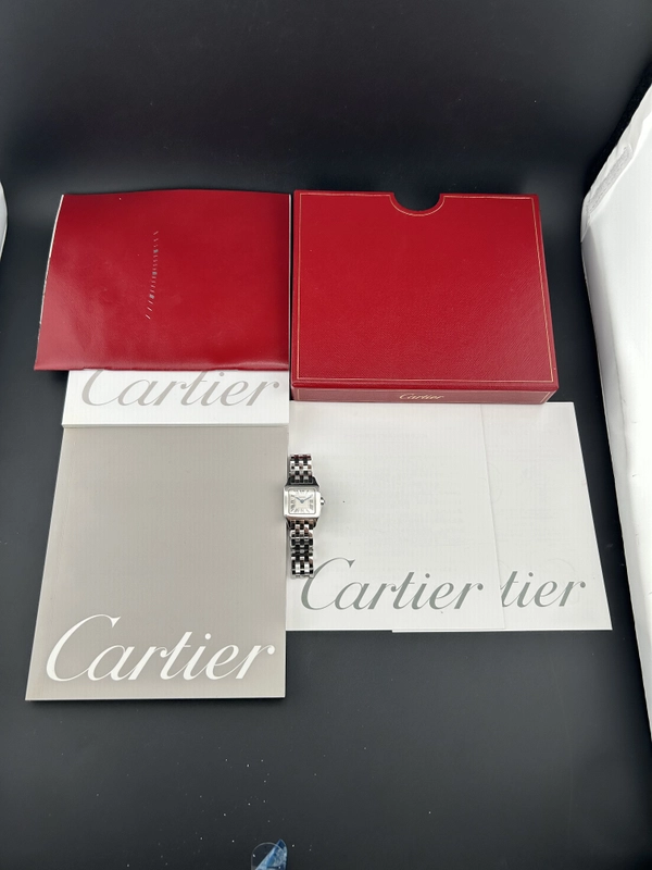 Cartier Santos Demoiselle White Roman Numerals Dial on Stainless Steel Bracelet Ref. W25064Z5 Manuals Only view 7
