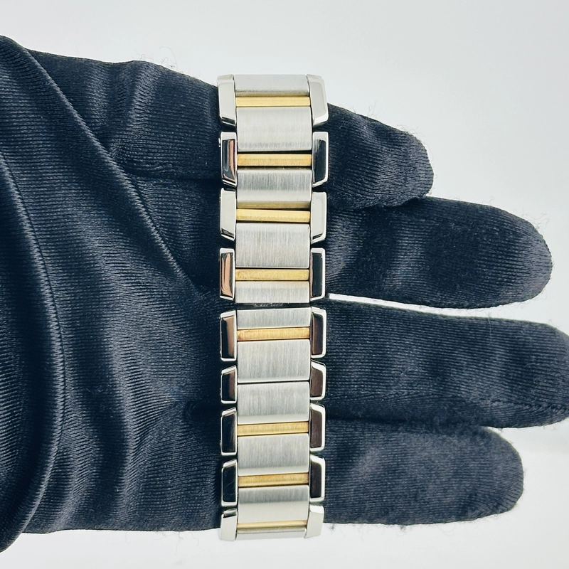 Cartier Tank Francaise Large Silver Roman Dial on 2 Tone Bracelet Ref. 2302 view 4