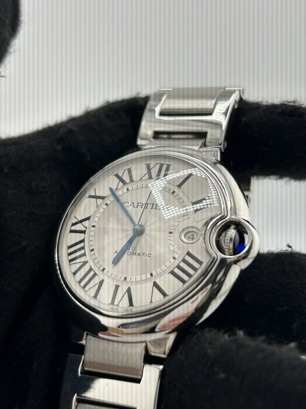 Cartier Ballon Bleu Silver Dial on Stainless Steel Bracelet Ref. W69012Z4 Card 2015 view 3