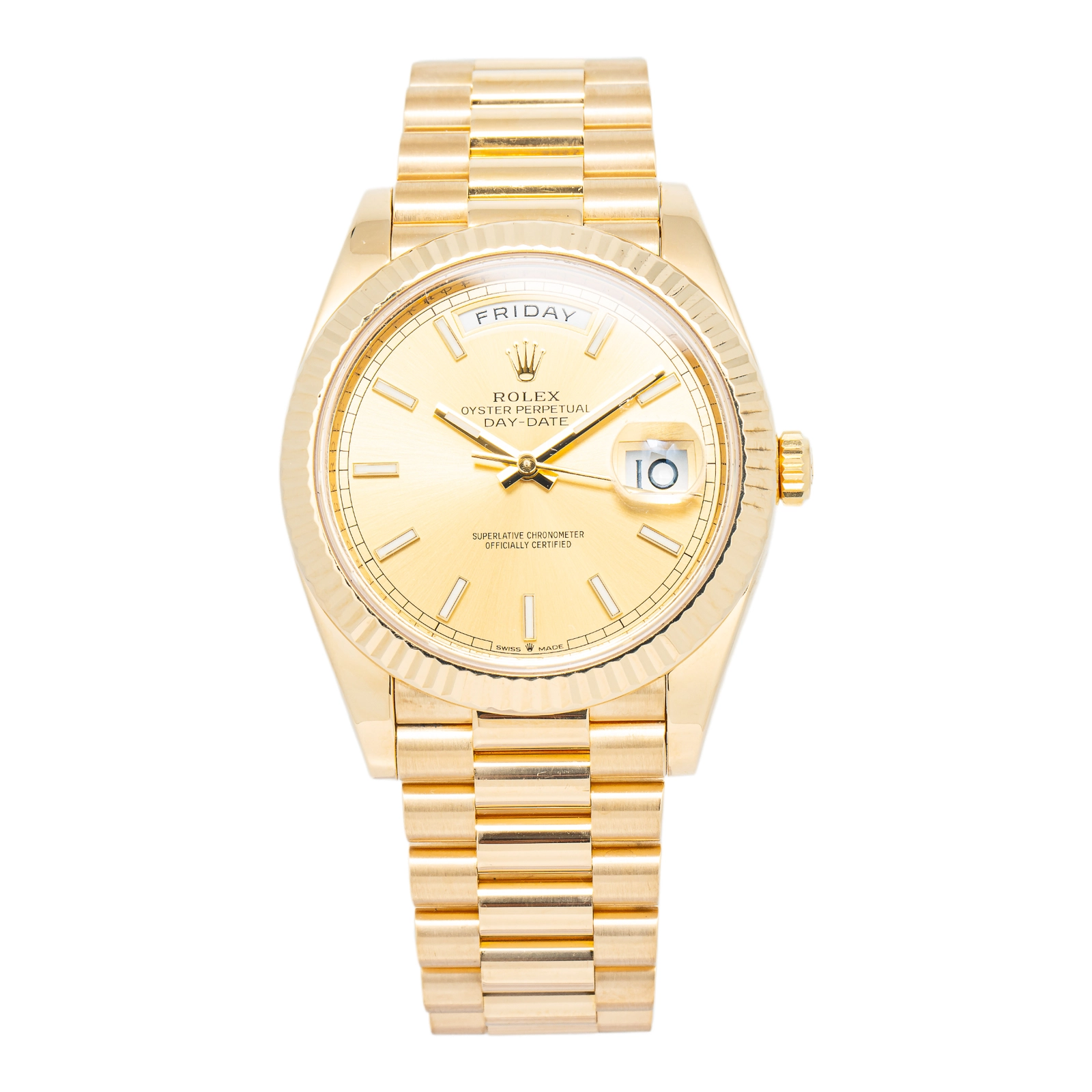 Rolex Day-Date 228238 Complete President Yellow Gold Champagne Index Automatic 40mm — image 1