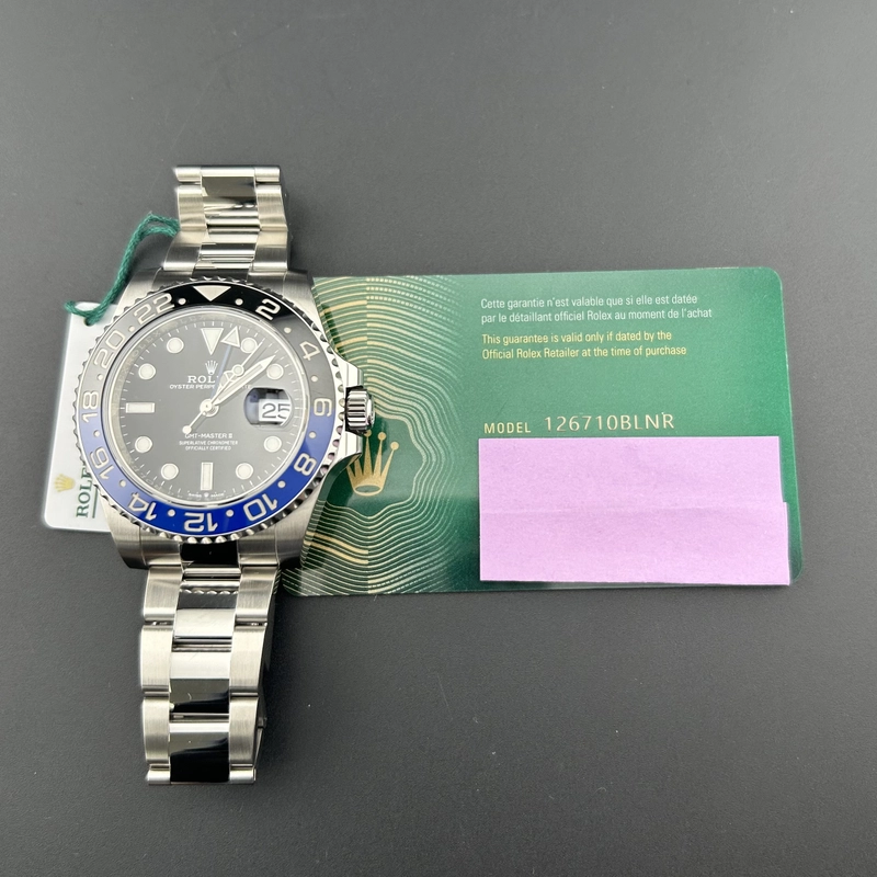 Rolex GMT-Master II Black Dial on Oyster Ref. 126710BLNR Card 2022 view 7