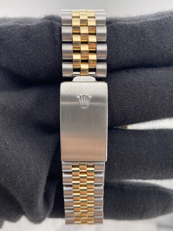 Rolex Datejust Champagne Stick Dial on D Link Jubilee Bracelet Ref. 16013 1986 view 4