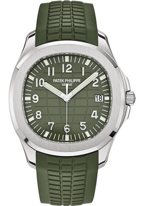 Patek Philippe Aquanaut Khaki Green Dial on Strap Ref. 5168G-010 Papers 2021