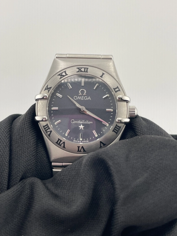Omega Constellation Navy Gray Dial on Stainless Steel Bracelet Ref. 1562.40.00 Card Open Date view 3