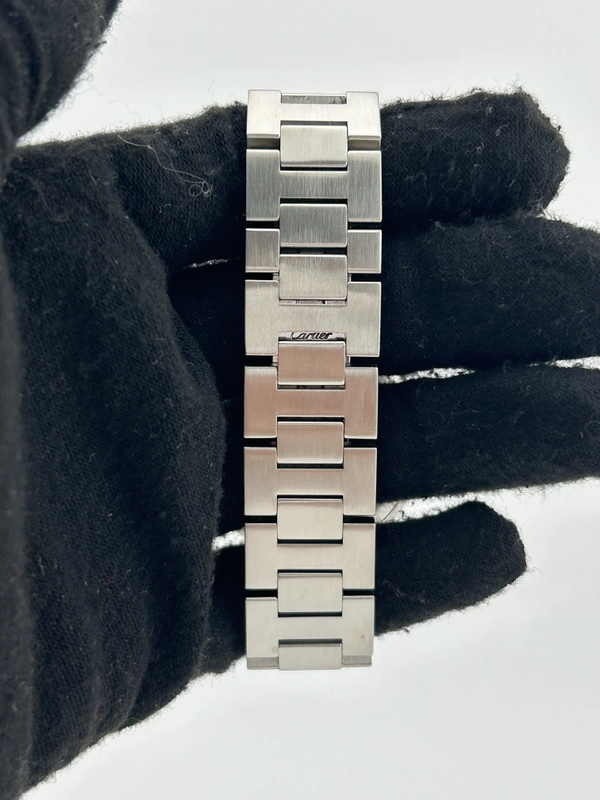 Cartier Pasha C Black Dial on Stainless Steel Bracelet Ref. W31043M7 view 4