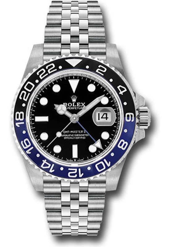 Rolex GMT-Master II Batgirl Black Dial on Jubilee Ref. 126710BLNR Card 2024