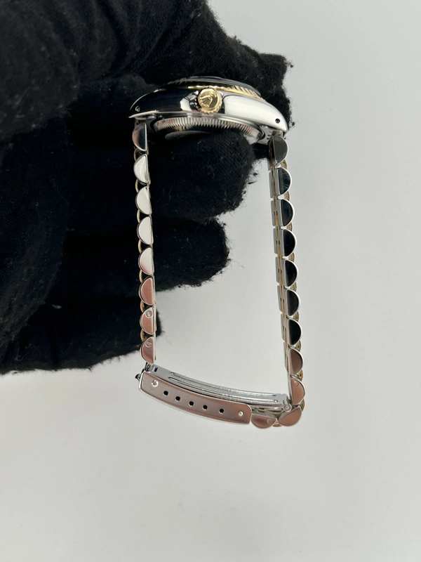 Rolex Datejust Lady Champagne Stick Dial on 2 Tone Jubilee D Link Bracelet Ref. 69173 1986 view 6