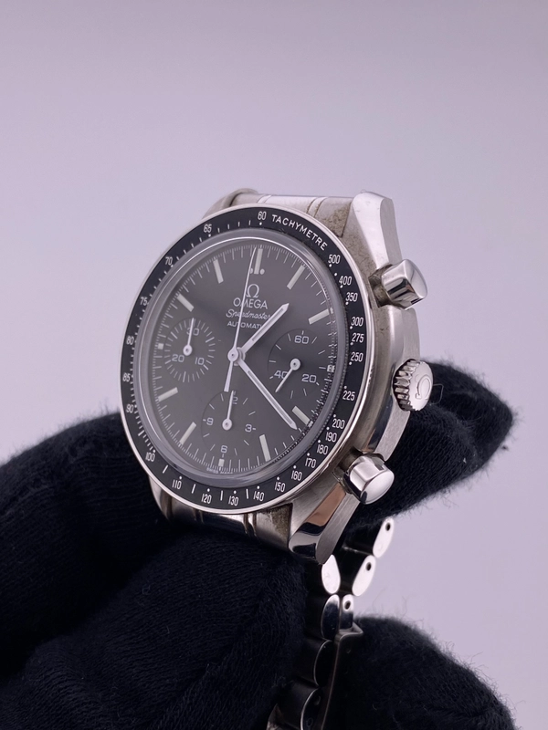 Omega Speedmaster Black Dial on Stainless Steel Ref. 3539.5 Card Open Date view 3