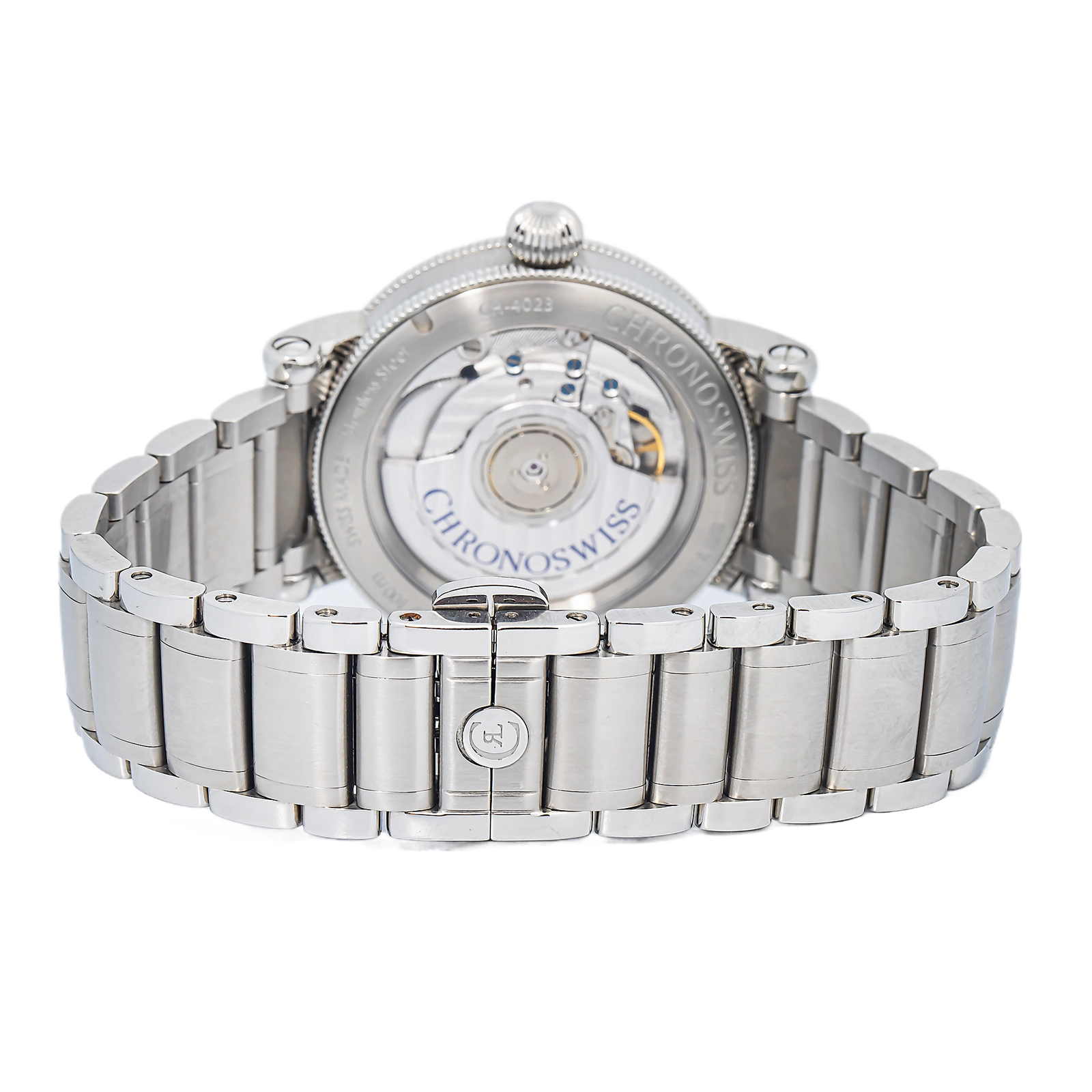 Chronoswiss Regulator Classic Ch-4023-BL/50 CH-4023-BL150 Complete Bracelet Stainless Steel Blue Roman Automatic 38mm — image 5