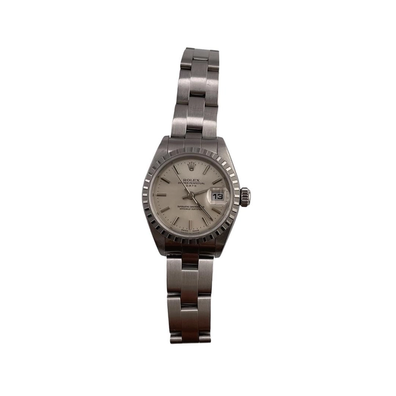 Rolex Datejust Silver Stick Dial on Oyster Bracelet Ref. 79240 Papers 2000 view 2