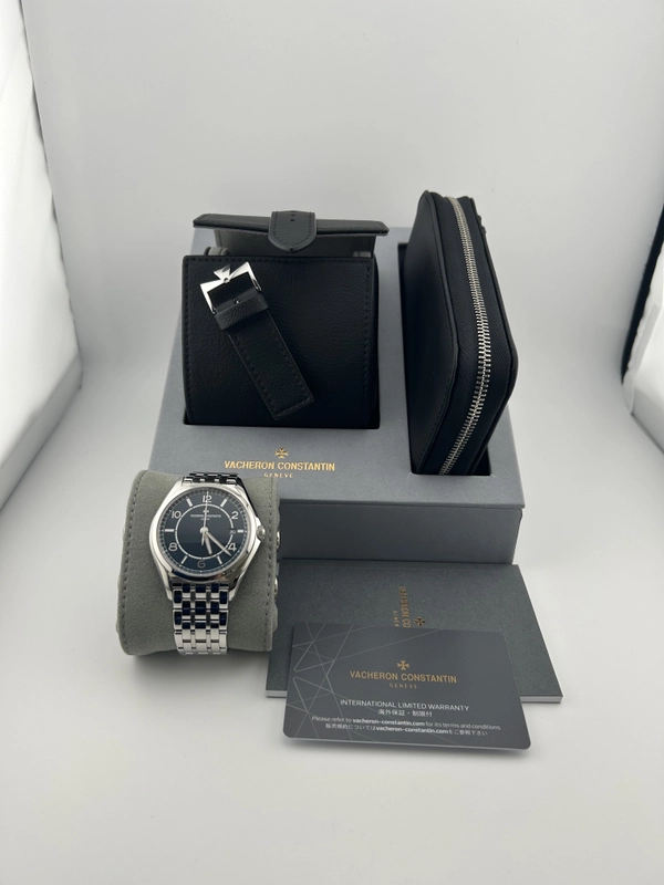 Vacheron Constantin Fiftysix Double Finished Petrol Blue Toned Dial on Stainless Steel Ref. 4600E/110A-B487 Complete 2025 view 7