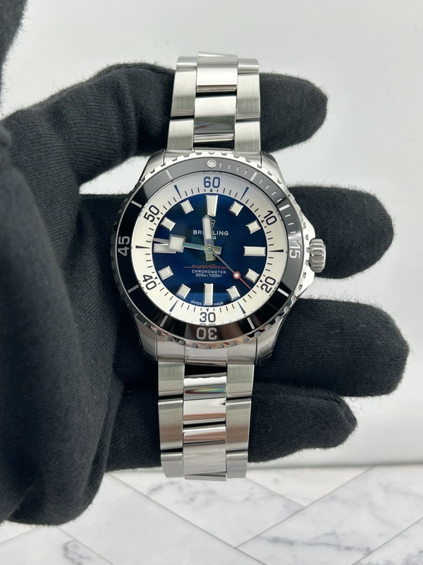 Breitling Superocean Automatic Blue Dial on Stainless Steel Bracelet Ref. A17376211C1A1 Complete 2026 view 2