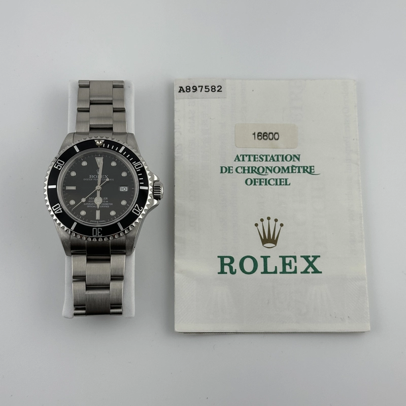 Rolex Sea-Dweller Black Dial on Oyster Ref. 16600 Papers 2000 view 5