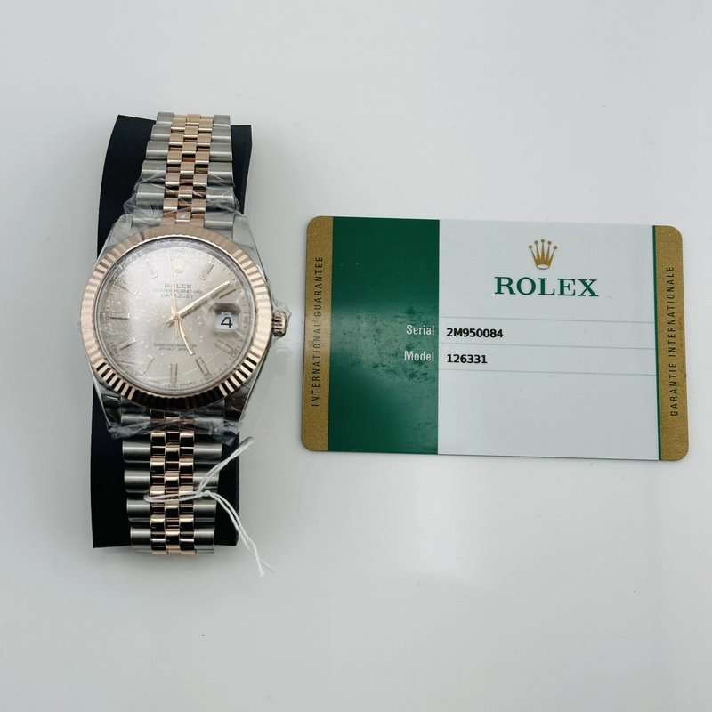 Rolex Datejust Sundust Dial on D Link Jubilee Bracelet Ref. 126331 Card 2017 view 7
