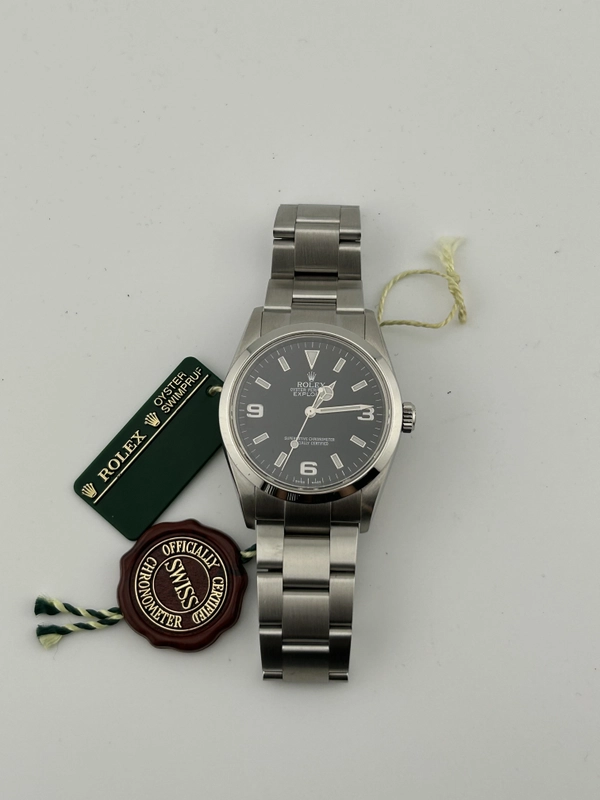 Rolex Explorer I Black Dial on Oyster Steel Bracelet Ref. 114270 Card 2008 view 7