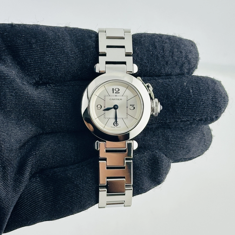 Cartier Miss Pasha Silver Arabic Dial on Stainless Steel Bracelet Ref. 2973 / W314000 view 2