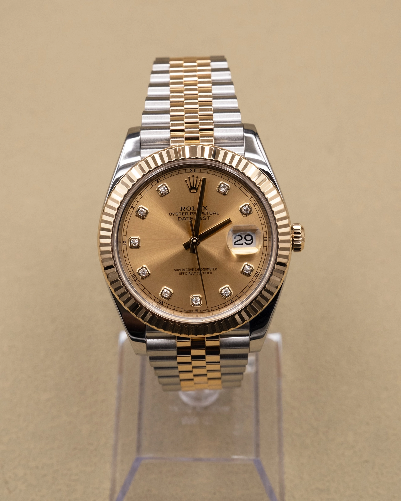 2019 Rolex Champagne Diamond Dial Complete 126333